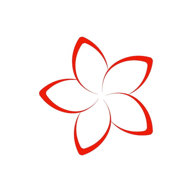 Diseño de vector de ilustración de logotipo de flor