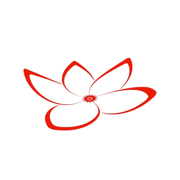 Diseño de vector de ilustración de logotipo de flor