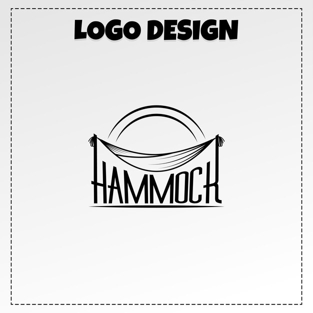 Diseño de vector de ilustración de logotipo de hamaca