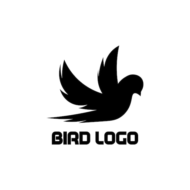 Diseño de vector de ilustración de logotipo de pájaro