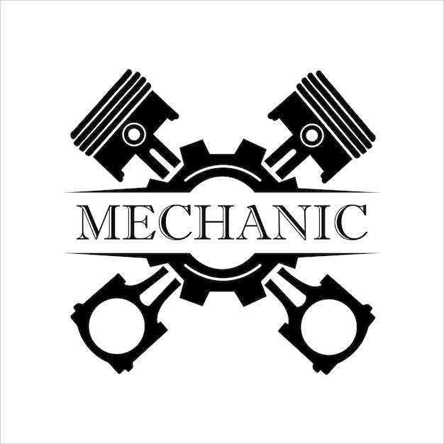 Diseño de vector de ilustración de logotipo de reparación mecánica