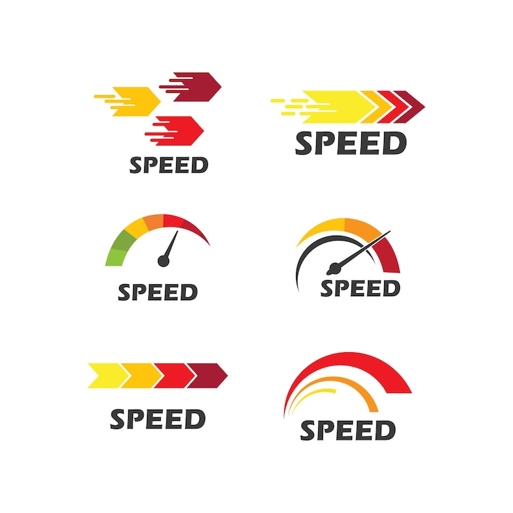 Vector diseño de vector de ilustración de logotipo speedtop speedfaster