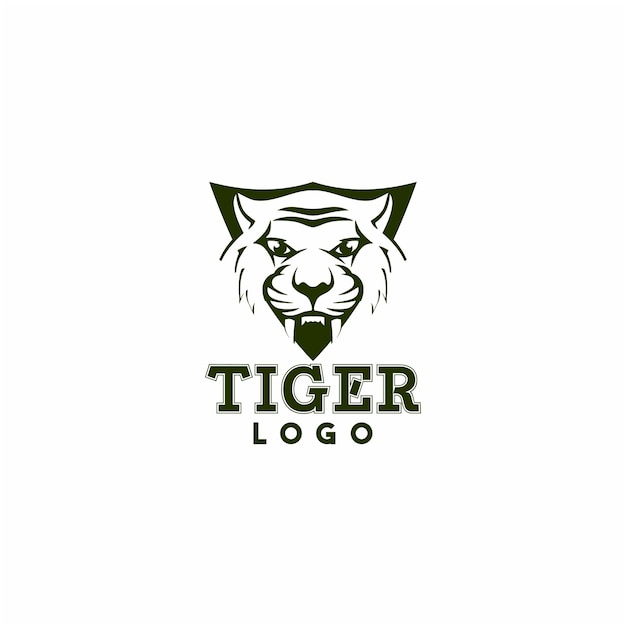 Diseño de vector de ilustración de logotipo de tigre