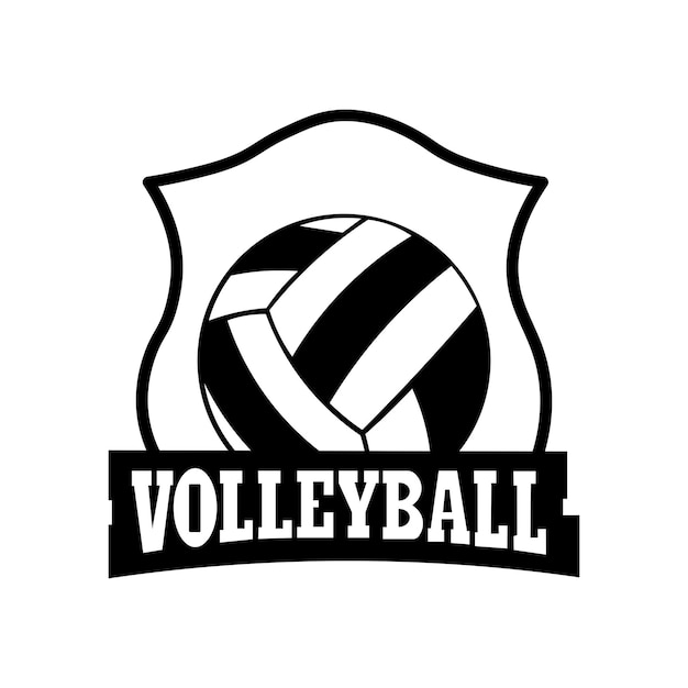 Vector diseño de vector de ilustración de logotipo de voleibol