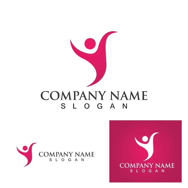 Diseño de vector de ilustración de signo de logotipo de carácter humano
