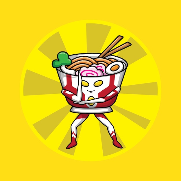 diseño de vector de ilustración ultra ramen