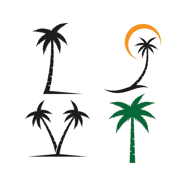 Diseño de vector de ilustración de verano de palmera