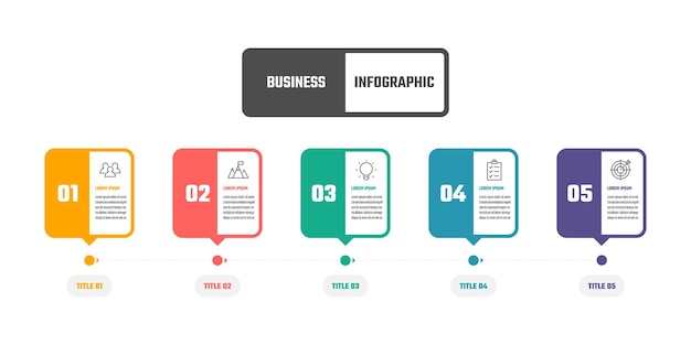 Diseño de vector de infografía empresarial, información