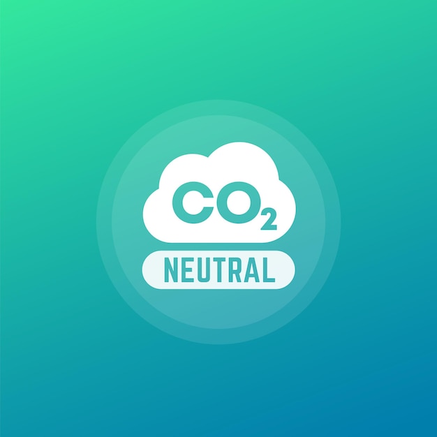 Diseño de vector de insignia de carbono neutral