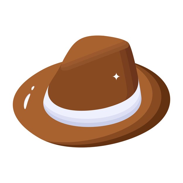 Un diseño de vector isométrico de sombrero de verano de moda