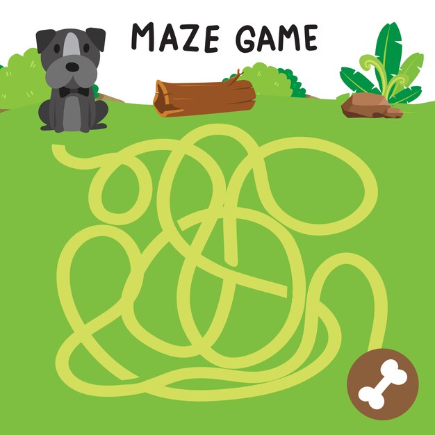 Diseño de vector de juego de laberinto