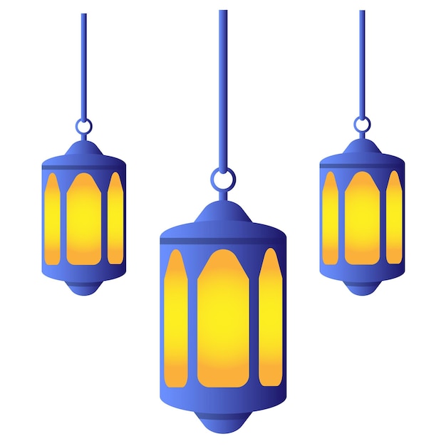 diseño de vector de lámpara de linterna, para decorar el tema de ramadán.