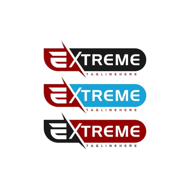 Diseño de vector de letra extrema