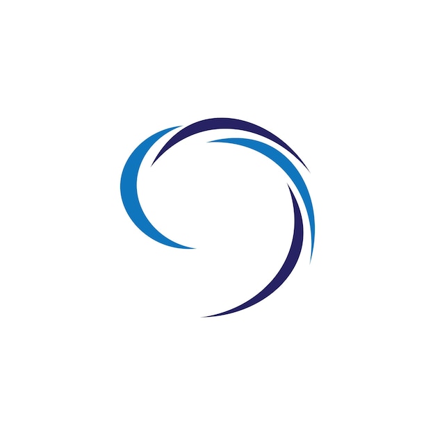 Diseño de vector libre de logotipo de icono de viento