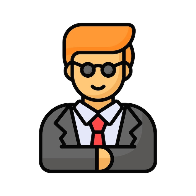 Diseño de vector de líder político icono único listo para uso premium