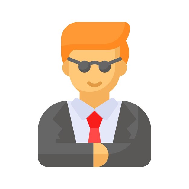 Diseño de vector de líder político icono único listo para uso premium