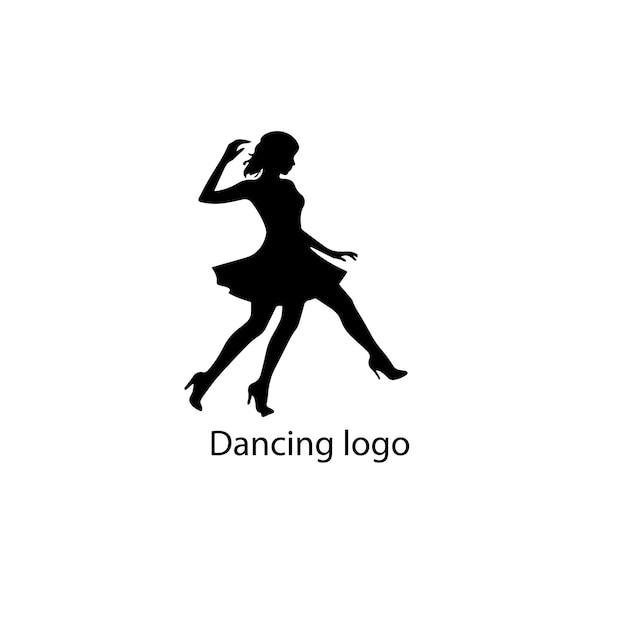 Diseño de vector de logo de gente bailando