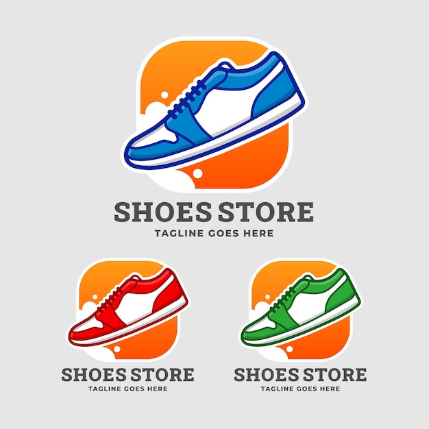 Diseño de vector de logo de tienda de zapatos