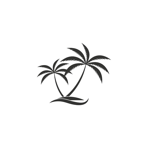 diseño de vector de logotipo de árbol de coco