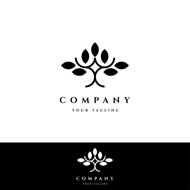 diseño de vector de logotipo de árbol simple