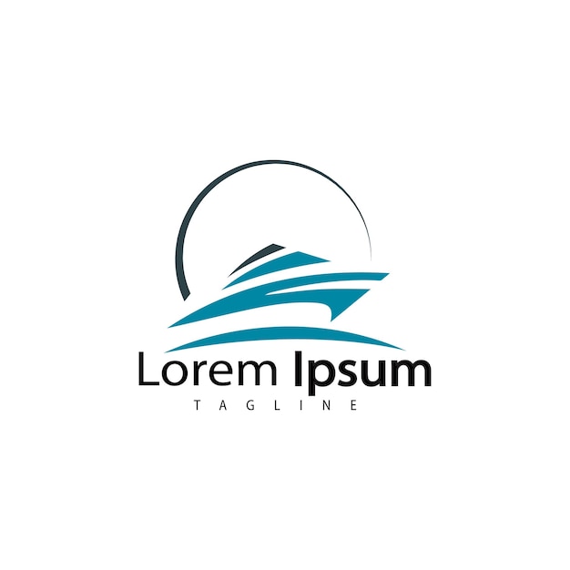 Diseño de vector de logotipo de barco