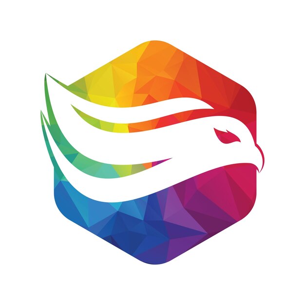 Diseño de vector de logotipo de cabeza de águila diseño de plantilla de vector de pájaro