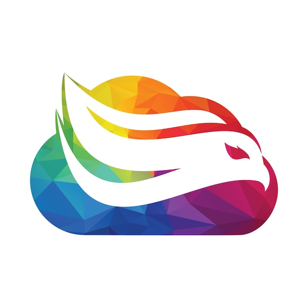 Diseño de vector de logotipo de cabeza de águila diseño de plantilla de vector de pájaro