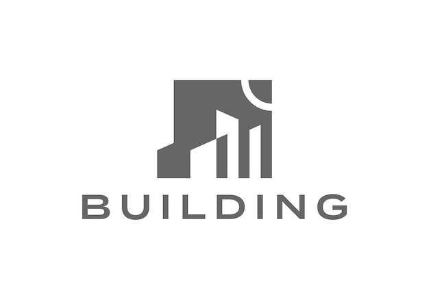 diseño de vector de logotipo de construcción de edificios
