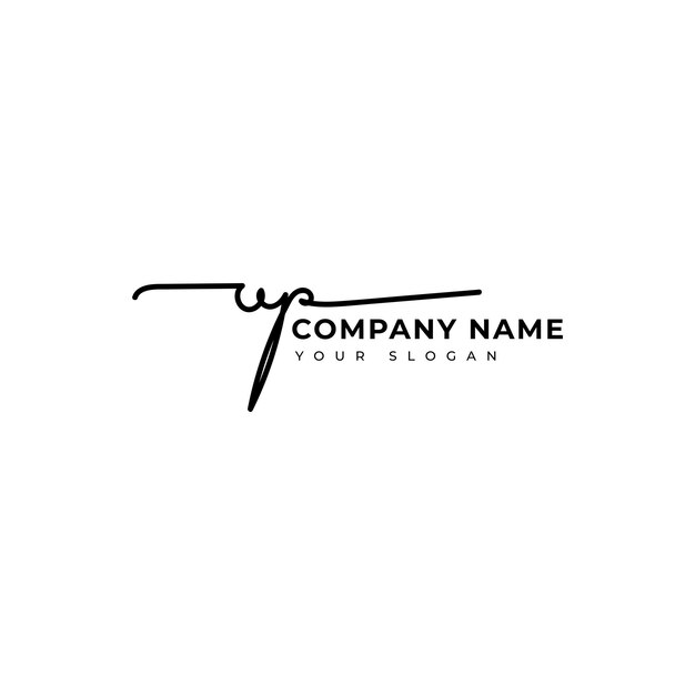 Diseño de vector de logotipo de firma inicial