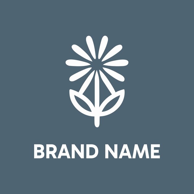 diseño de vector de logotipo de flor de lujo