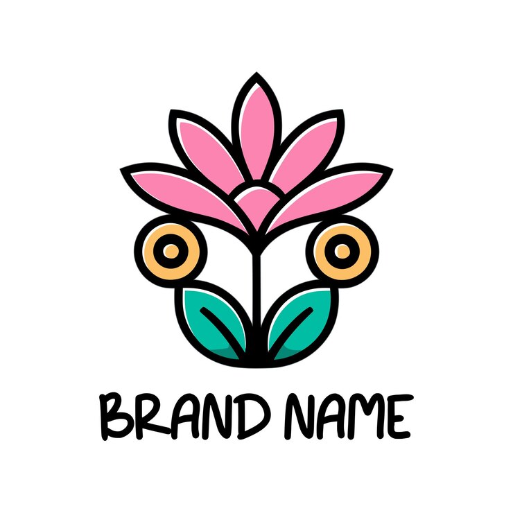 Vector diseño de vector de logotipo de flor