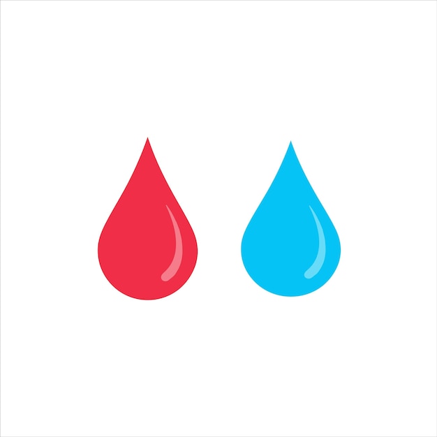 Diseño de vector de logotipo de gota de agua moderno y conjunto de iconos de gota de sangre ilustración de vector de día mundial del agua