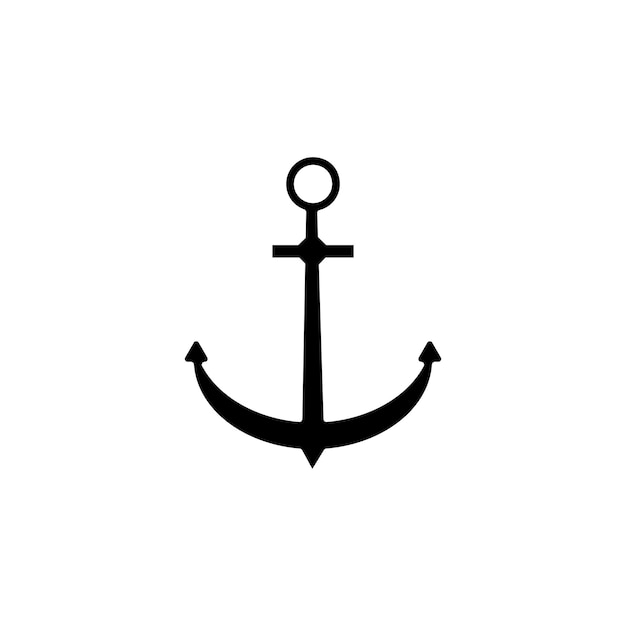 Diseño de vector de logotipo de icono de ancla