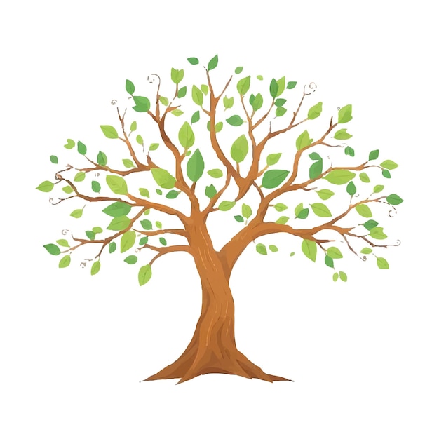 Diseño de vector de logotipo de icono de árbol
