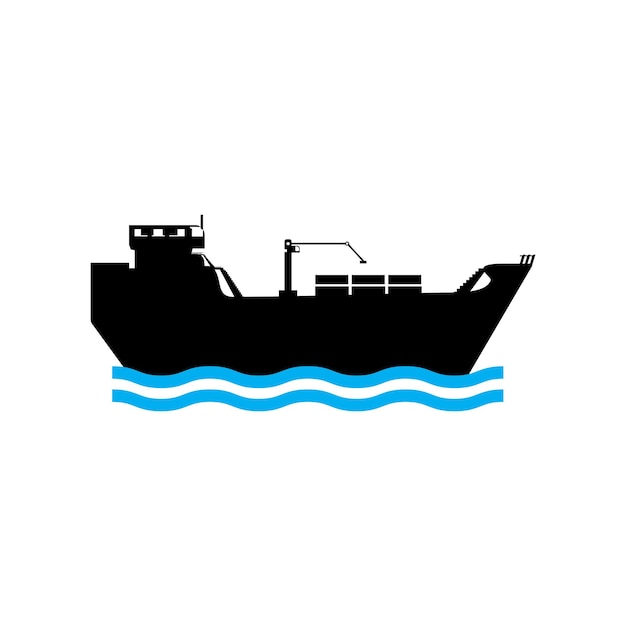 Diseño de vector de logotipo de icono de barco