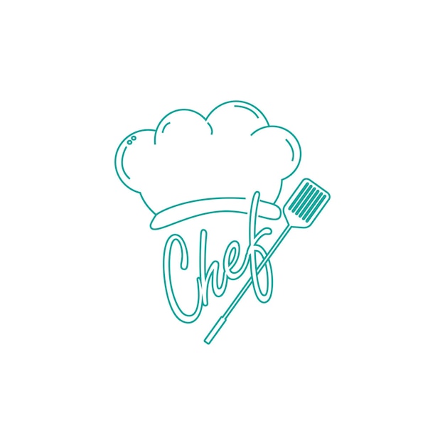 Diseño de vector de logotipo icono chef