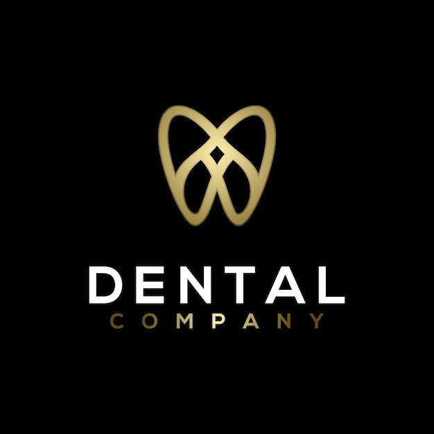 Diseño de vector de logotipo de icono de cuidado dental