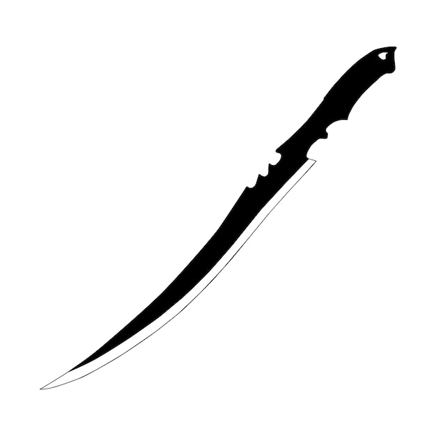 diseño de vector de logotipo de icono de espada