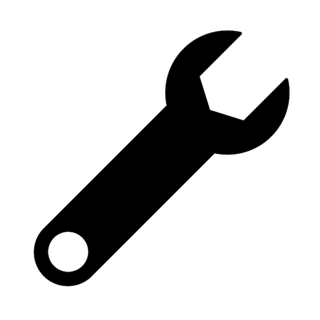 diseño de vector de logotipo de icono de llave inglesa