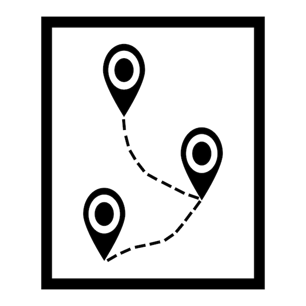 diseño de vector de logotipo de icono de puntero de mapa