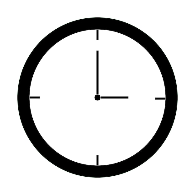diseño de vector de logotipo de icono de reloj de pared