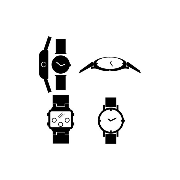 Diseño de vector de logotipo de icono de relojes