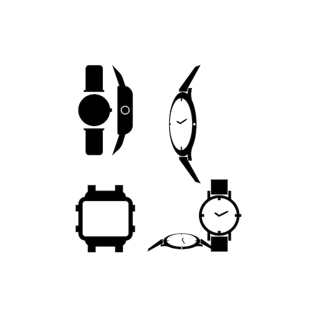 Diseño de vector de logotipo de icono de relojes