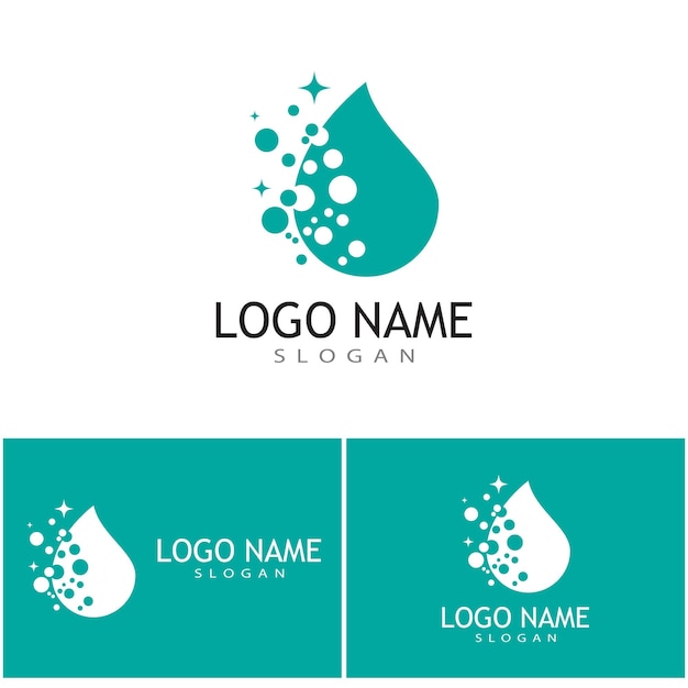 Diseño de vector de logotipo de ilustración de gota de agua