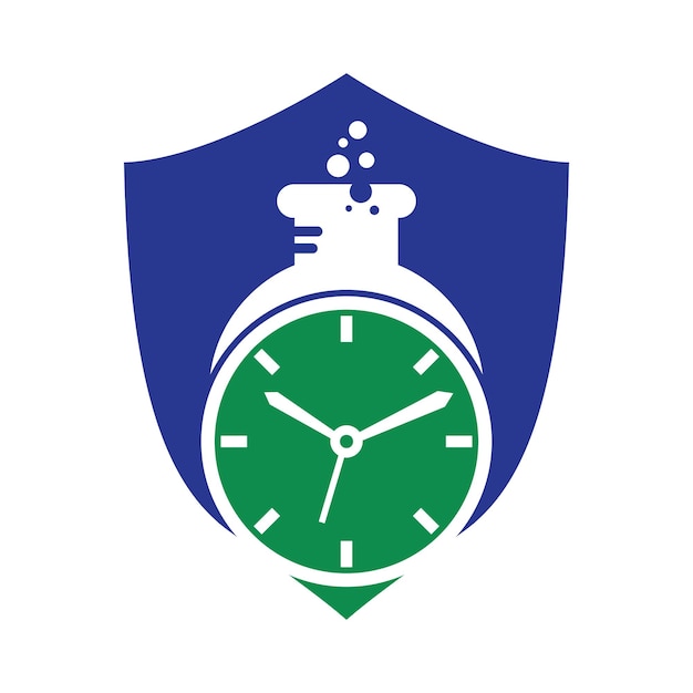Diseño de vector de logotipo de laboratorio de tiempo Diseño de vector de icono de logotipo de laboratorio de tiempo