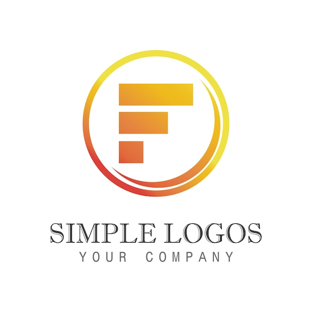 Diseño de vector de logotipo de letra inicial F