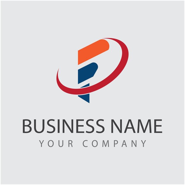 Diseño de vector de logotipo de letra inicial F