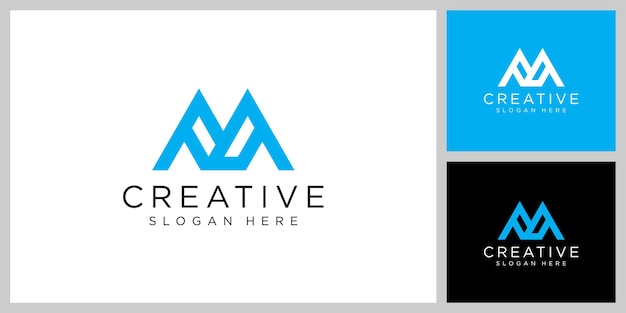 Diseño de vector de logotipo de letra inicial M