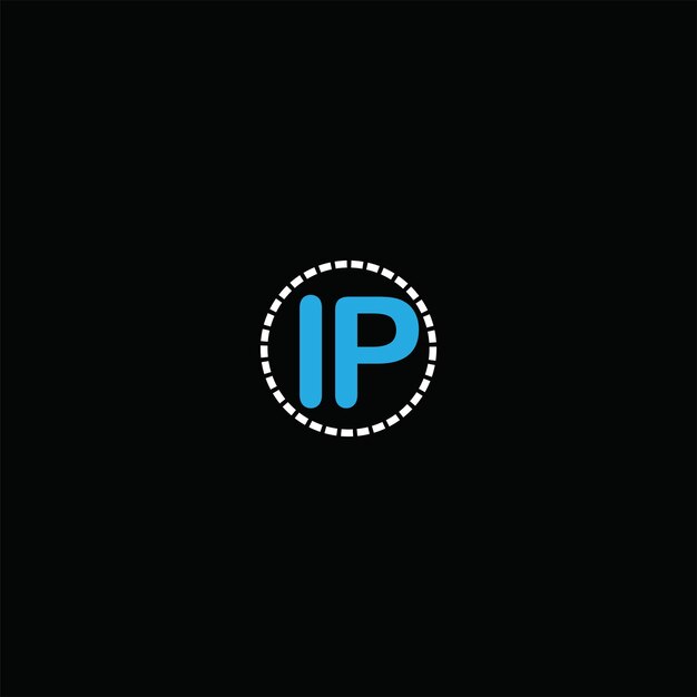 Diseño de vector de logotipo de letra IP Logotipo simple y moderno de Nueva Zelanda Diseño de alfabeto lujoso IP