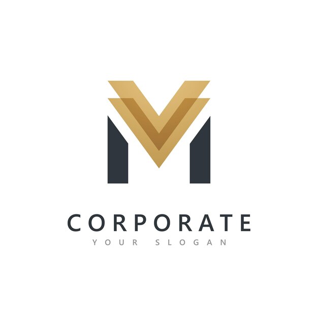Diseño de vector de logotipo M y V MV Diseño de vector de logotipo inicial creativo